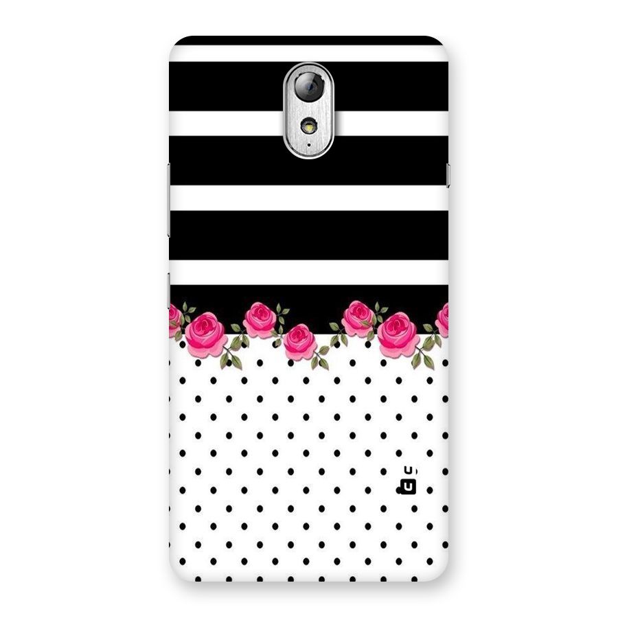 Dots Roses Stripes Back Case for Lenovo Vibe P1M