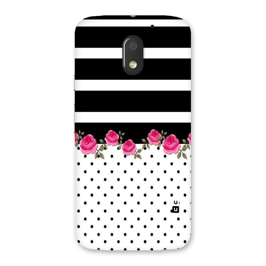 Dots Roses Stripes Back Case for Moto E3 Power