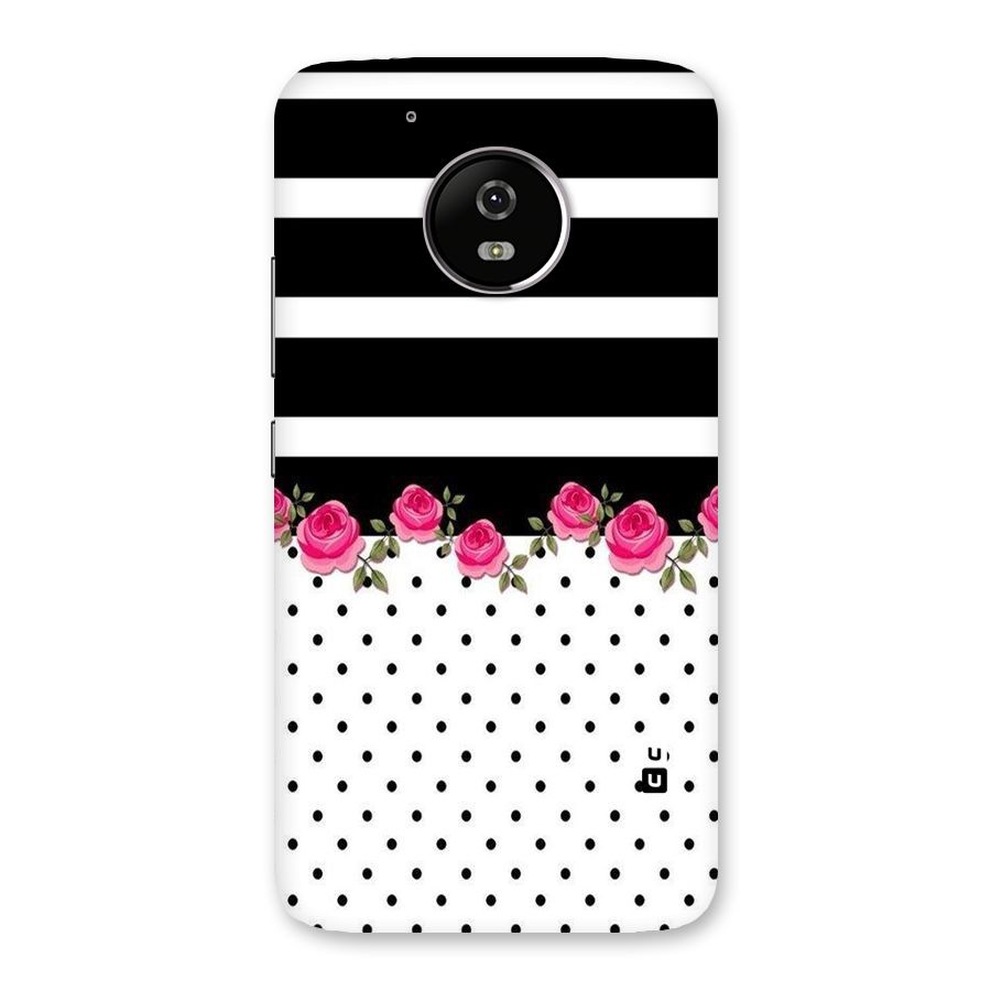 Dots Roses Stripes Back Case for Moto G5