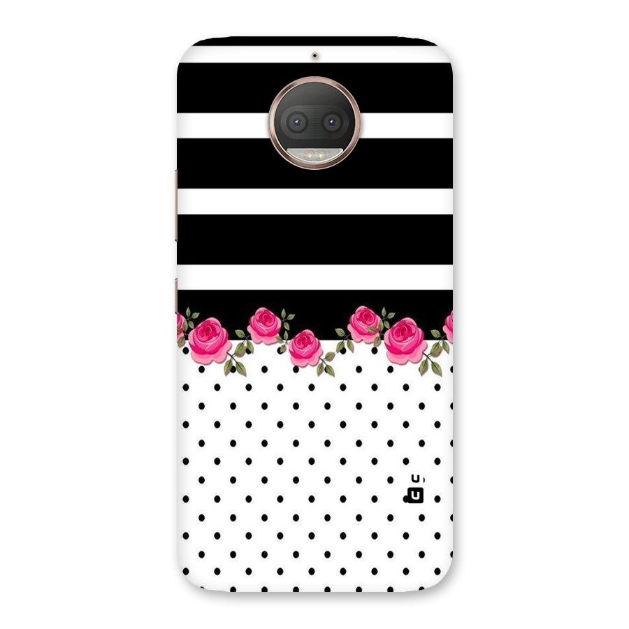 Dots Roses Stripes Back Case for Moto G5s Plus