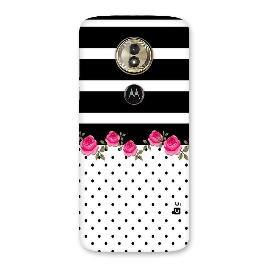 Dots Roses Stripes Back Case for Moto G6 Play