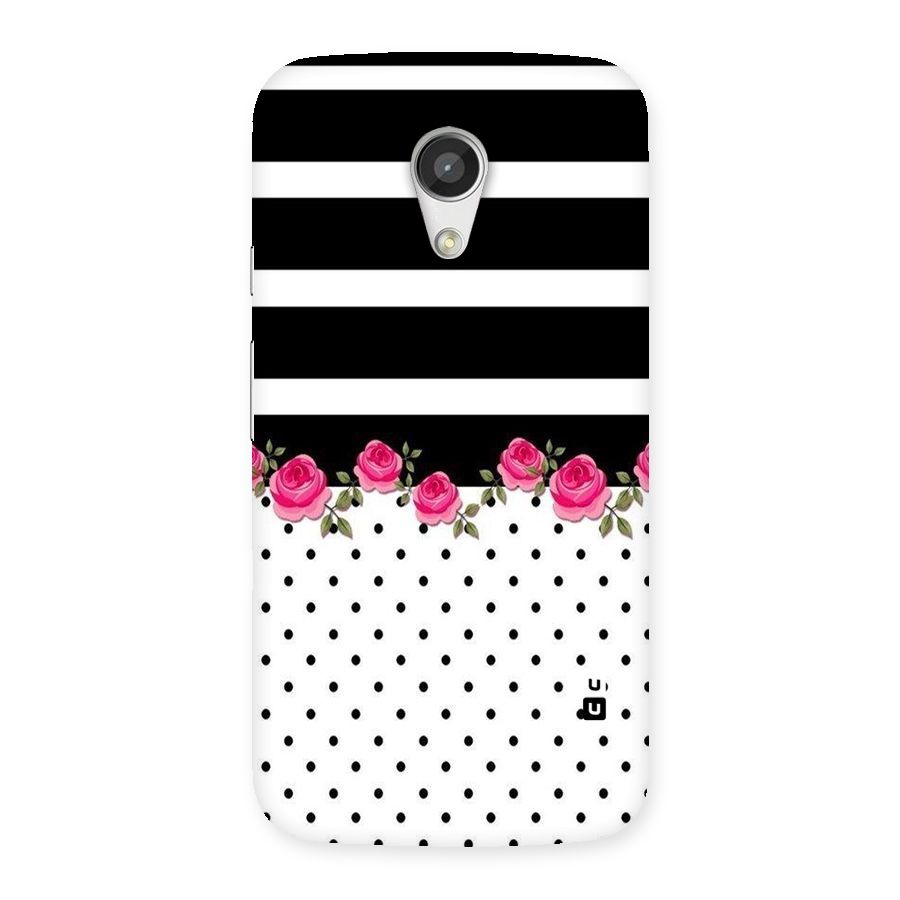 Dots Roses Stripes Back Case for Moto G 2nd Gen