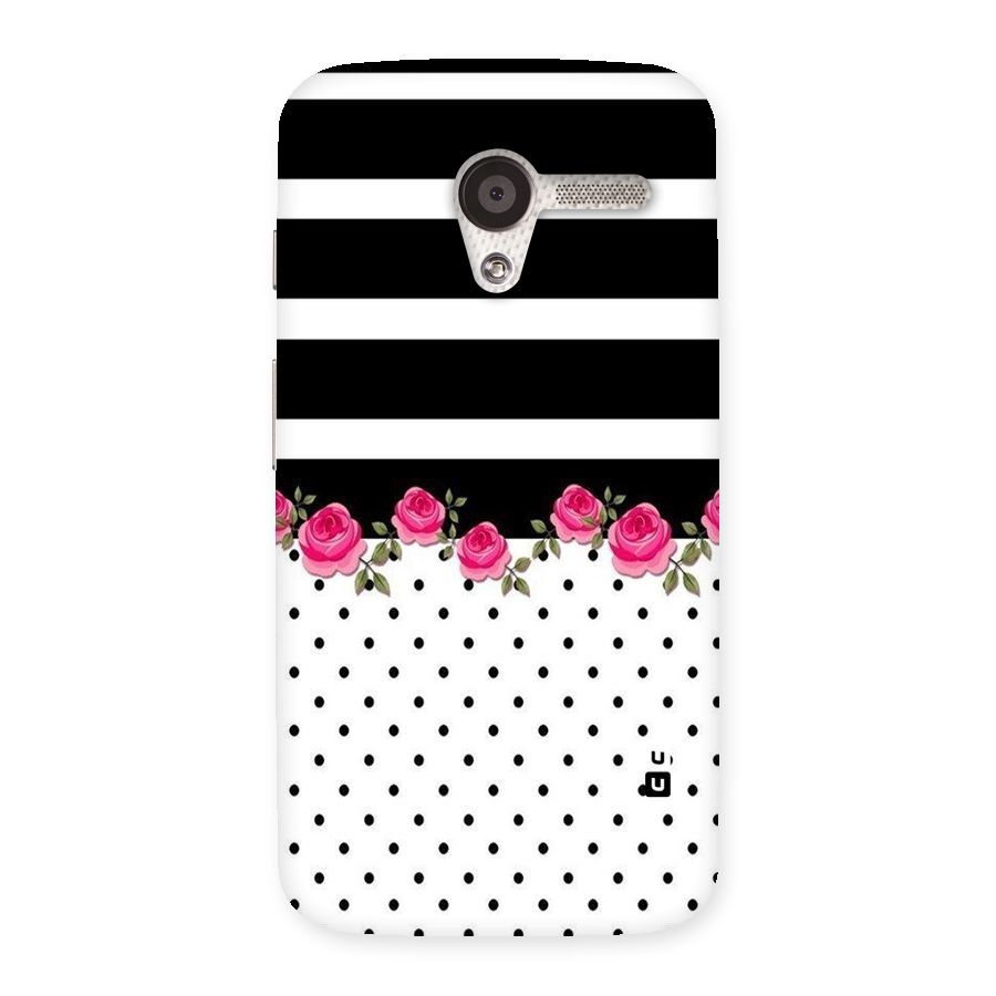 Dots Roses Stripes Back Case for Moto X