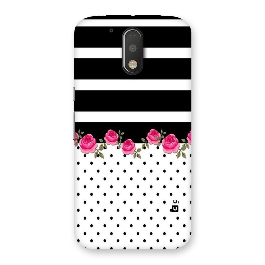 Dots Roses Stripes Back Case for Motorola Moto G4