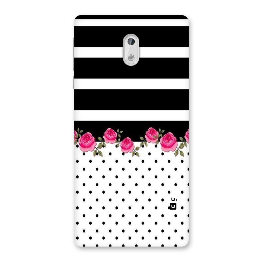 Dots Roses Stripes Back Case for Nokia 3