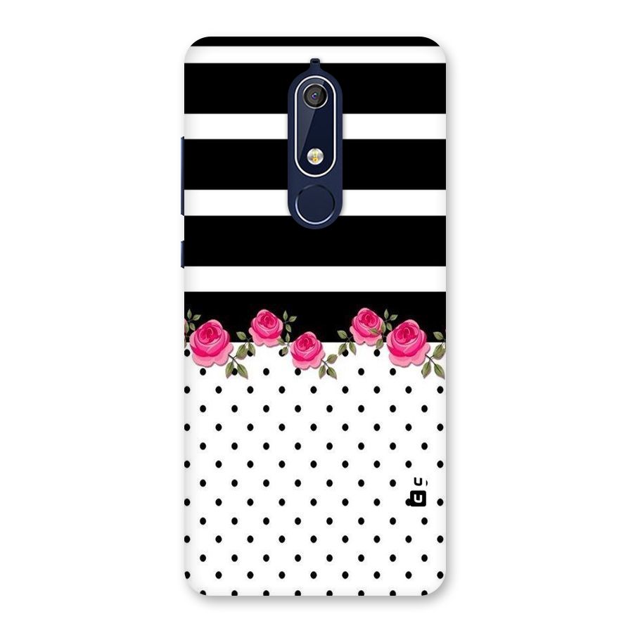 Dots Roses Stripes Back Case for Nokia 5.1