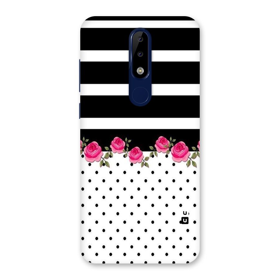 Dots Roses Stripes Back Case for Nokia 5.1 Plus