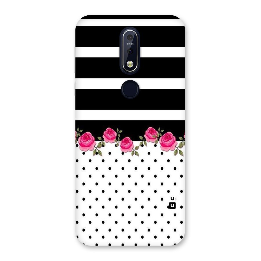 Dots Roses Stripes Back Case for Nokia 7.1