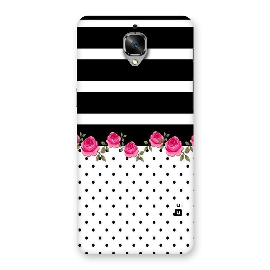 Dots Roses Stripes Back Case for OnePlus 3