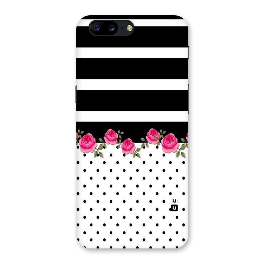 Dots Roses Stripes Back Case for OnePlus 5