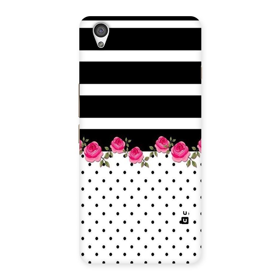 Dots Roses Stripes Back Case for OnePlus X