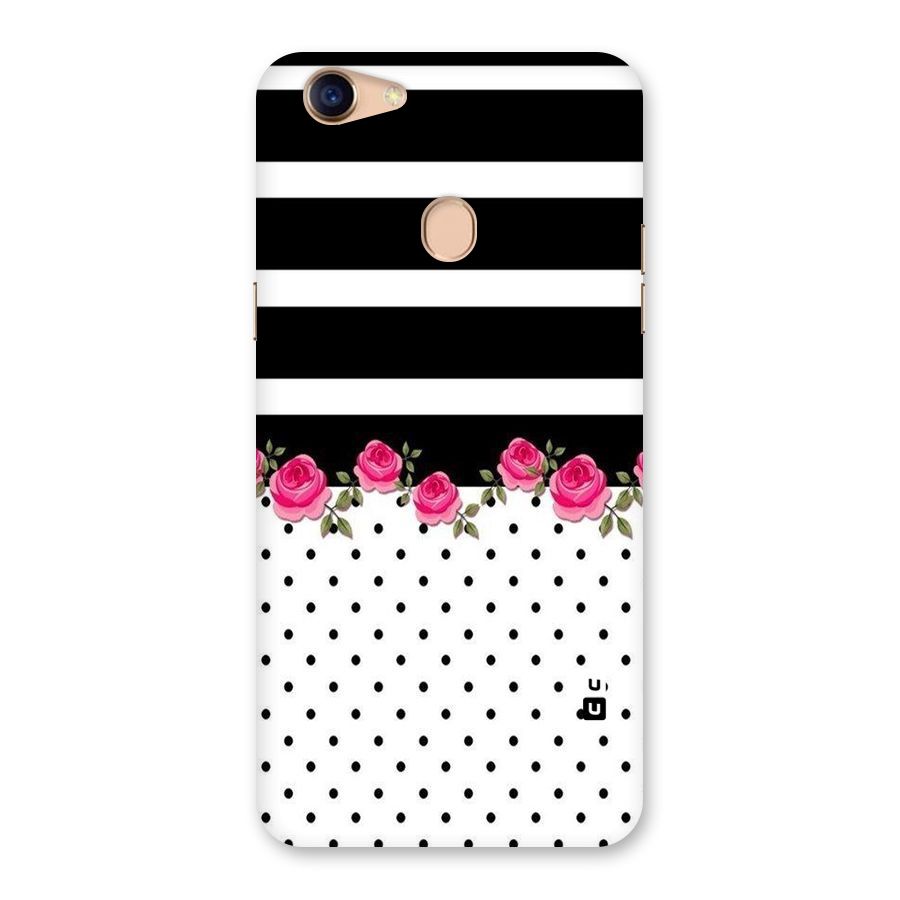 Dots Roses Stripes Back Case for Oppo F5 Youth