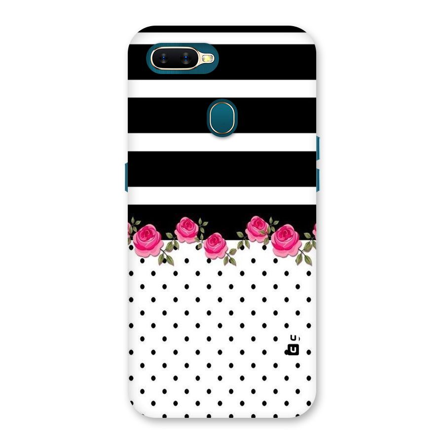 Dots Roses Stripes Back Case for Oppo A11k
