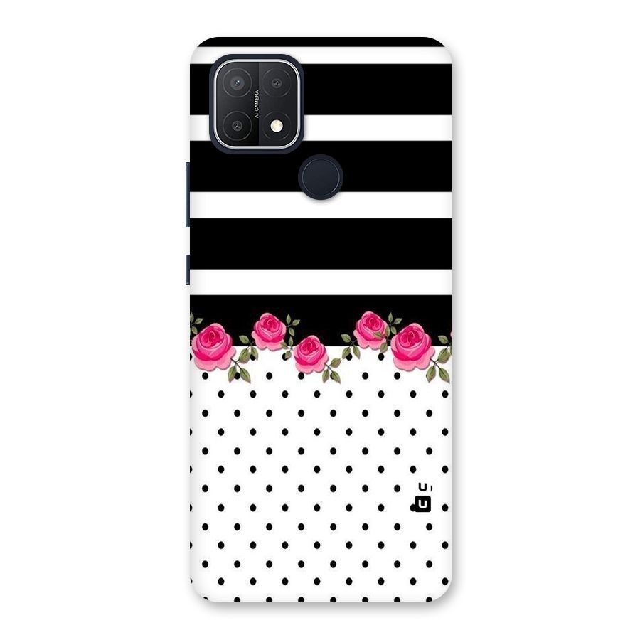 Dots Roses Stripes Back Case for Oppo A15