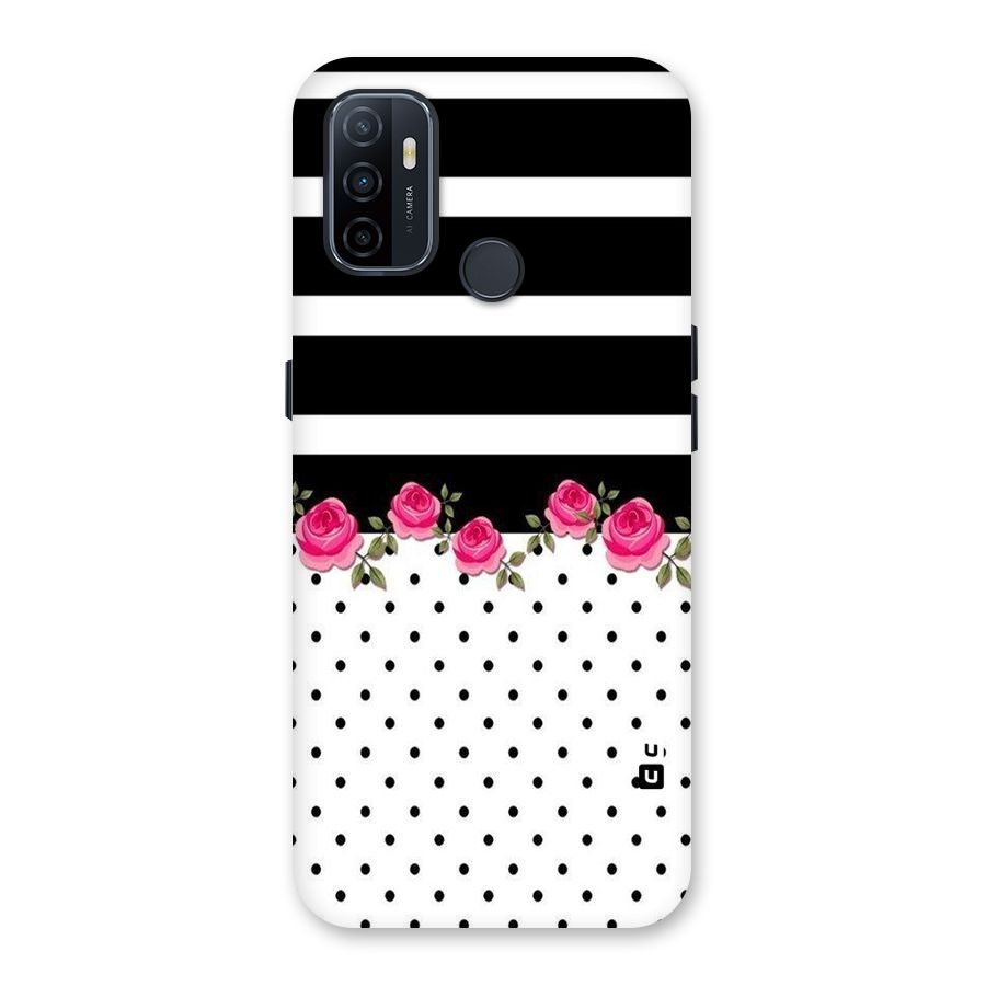 Dots Roses Stripes Back Case for Oppo A32