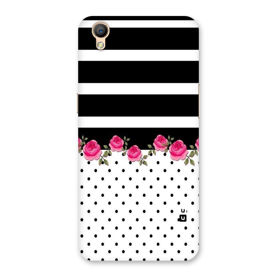 Dots Roses Stripes Back Case for Oppo A37