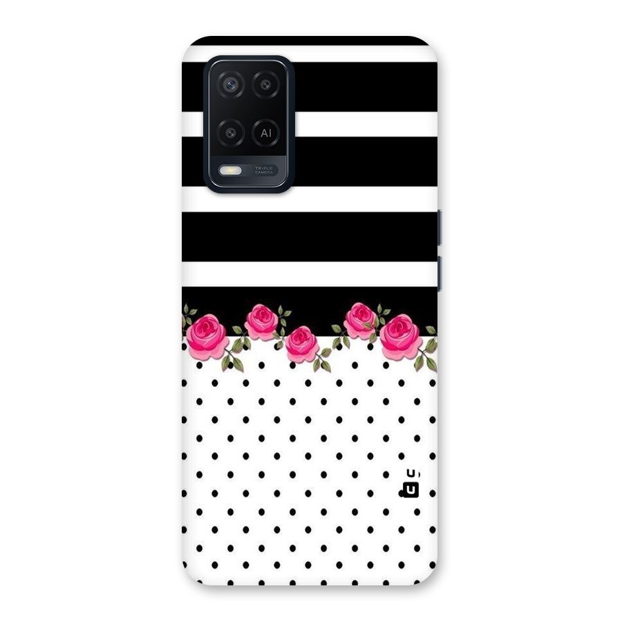 Dots Roses Stripes Back Case for Oppo A54