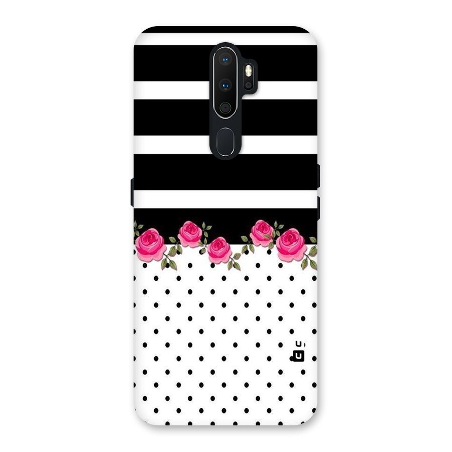 Dots Roses Stripes Back Case for Oppo A5 (2020)