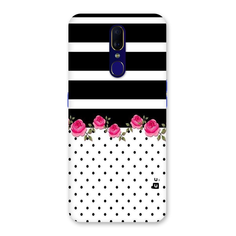 Dots Roses Stripes Back Case for Oppo F11
