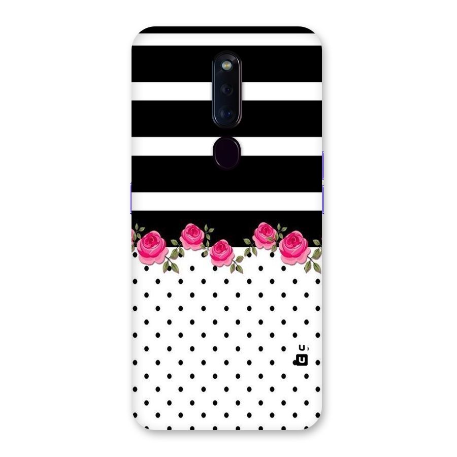 Dots Roses Stripes Back Case for Oppo F11 Pro