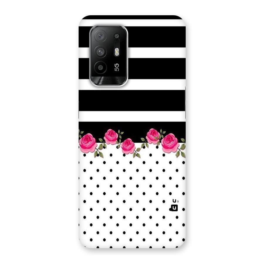 Dots Roses Stripes Back Case for Oppo F19 Pro Plus 5G