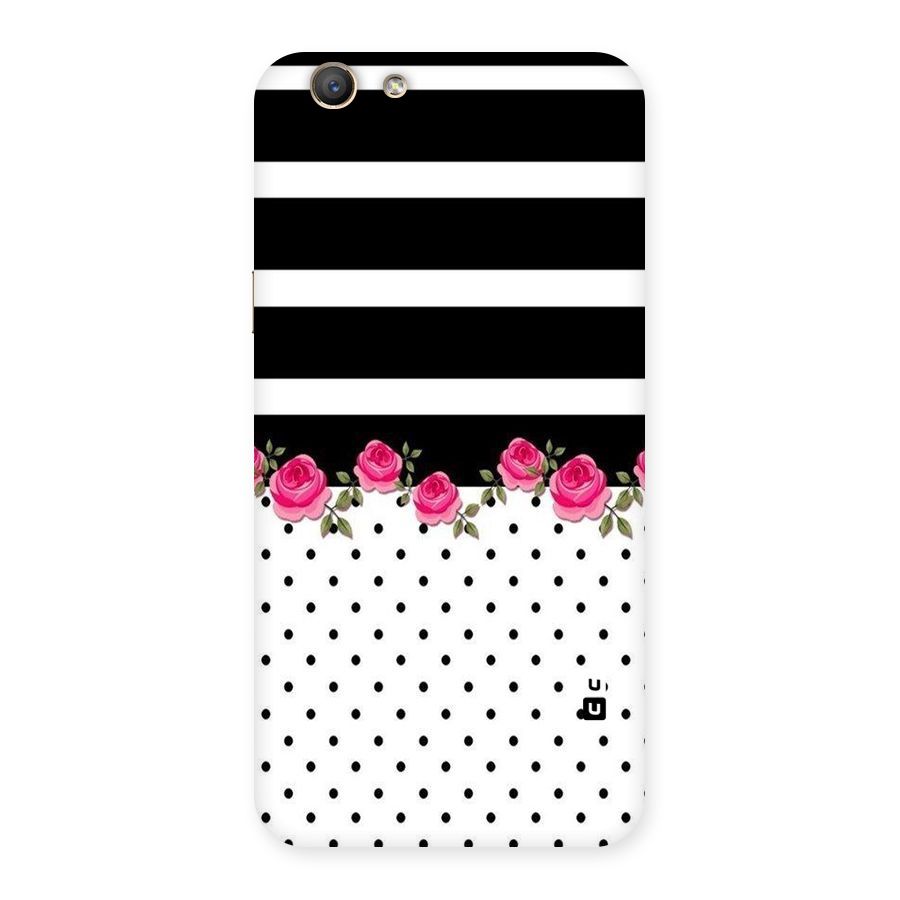 Dots Roses Stripes Back Case for Oppo F1s