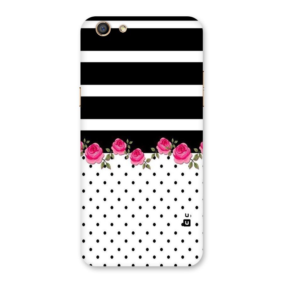 Dots Roses Stripes Back Case for Oppo F3