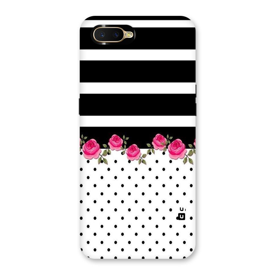 Dots Roses Stripes Back Case for Oppo K1
