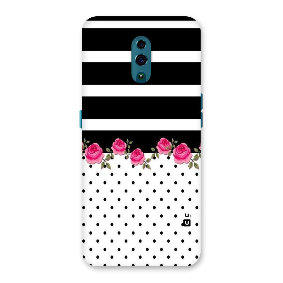 Dots Roses Stripes Back Case for Oppo Reno
