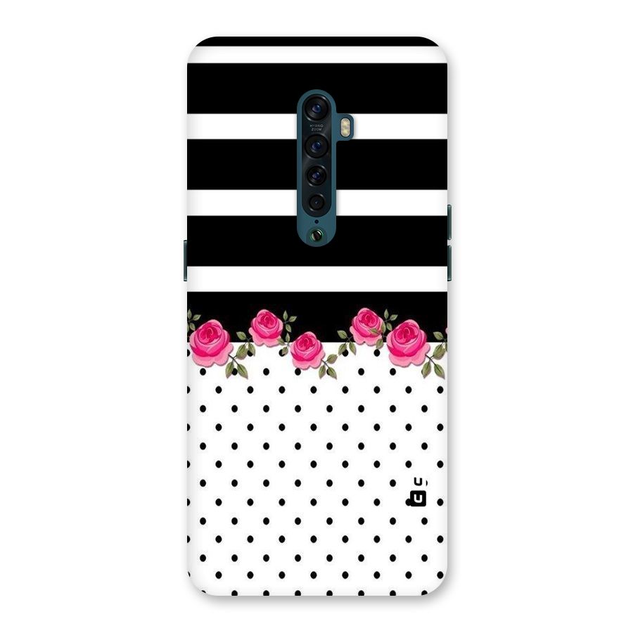 Dots Roses Stripes Back Case for Oppo Reno2