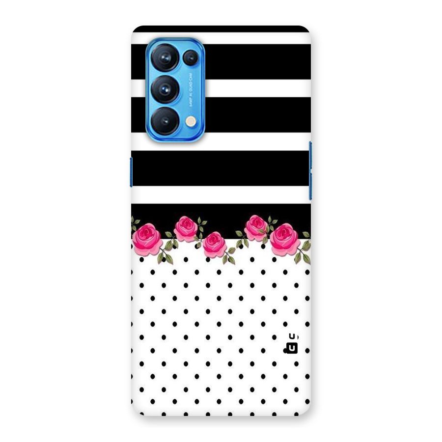 Dots Roses Stripes Back Case for Oppo Reno5 Pro 5G