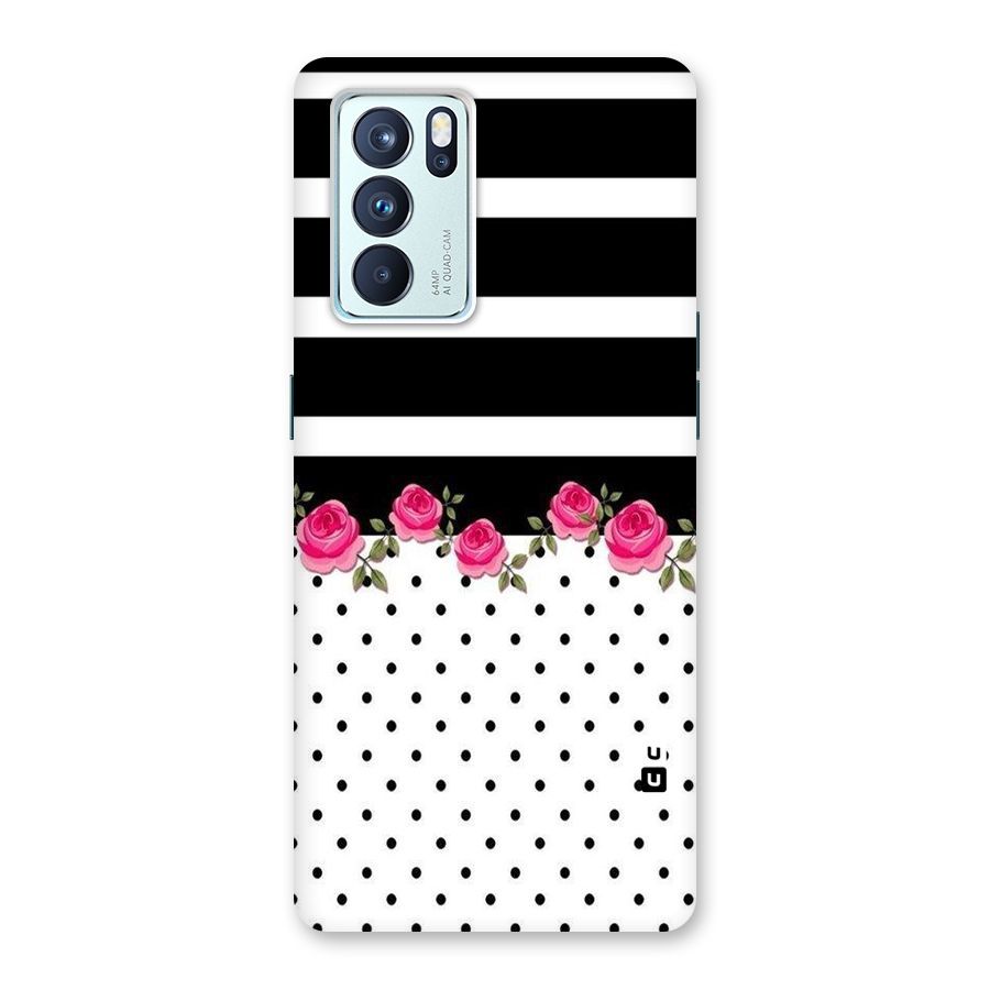 Dots Roses Stripes Back Case for Oppo Reno6 Pro 5G