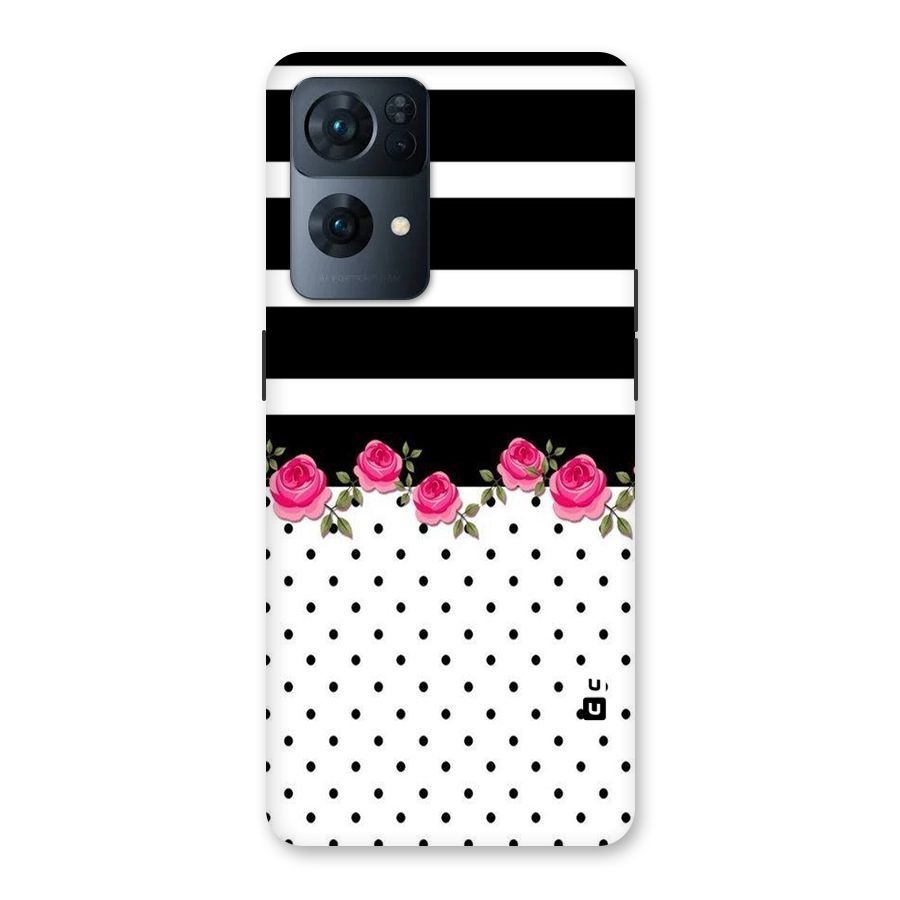 Dots Roses Stripes Back Case for Oppo Reno7 Pro 5G