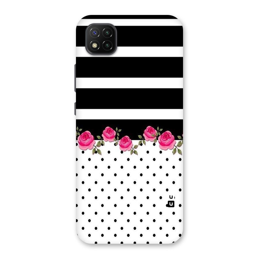 Dots Roses Stripes Back Case for Poco C3