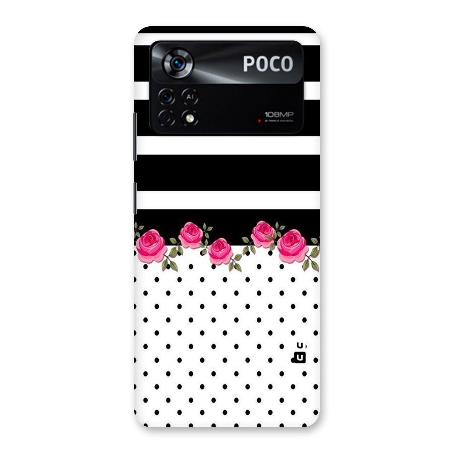 Dots Roses Stripes Back Case for Poco X4 Pro 5G