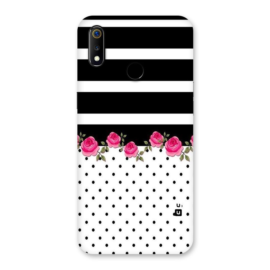 Dots Roses Stripes Back Case for Realme 3