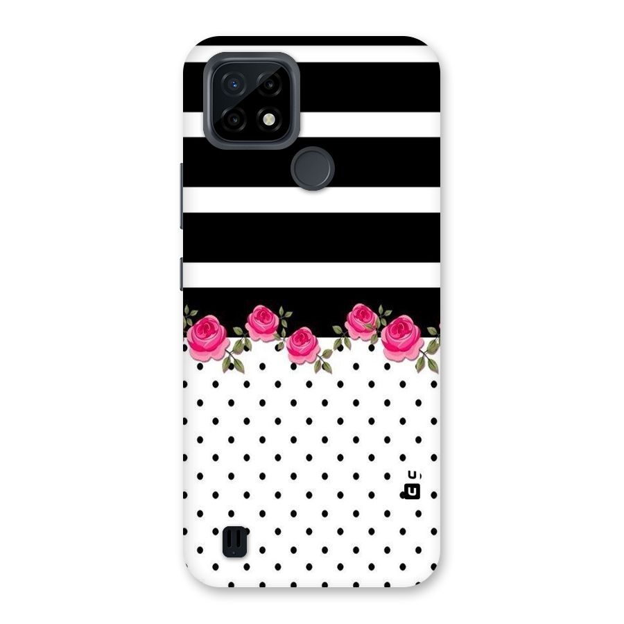 Dots Roses Stripes Back Case for Realme C21