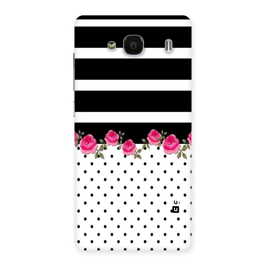 Dots Roses Stripes Back Case for Redmi 2 Prime