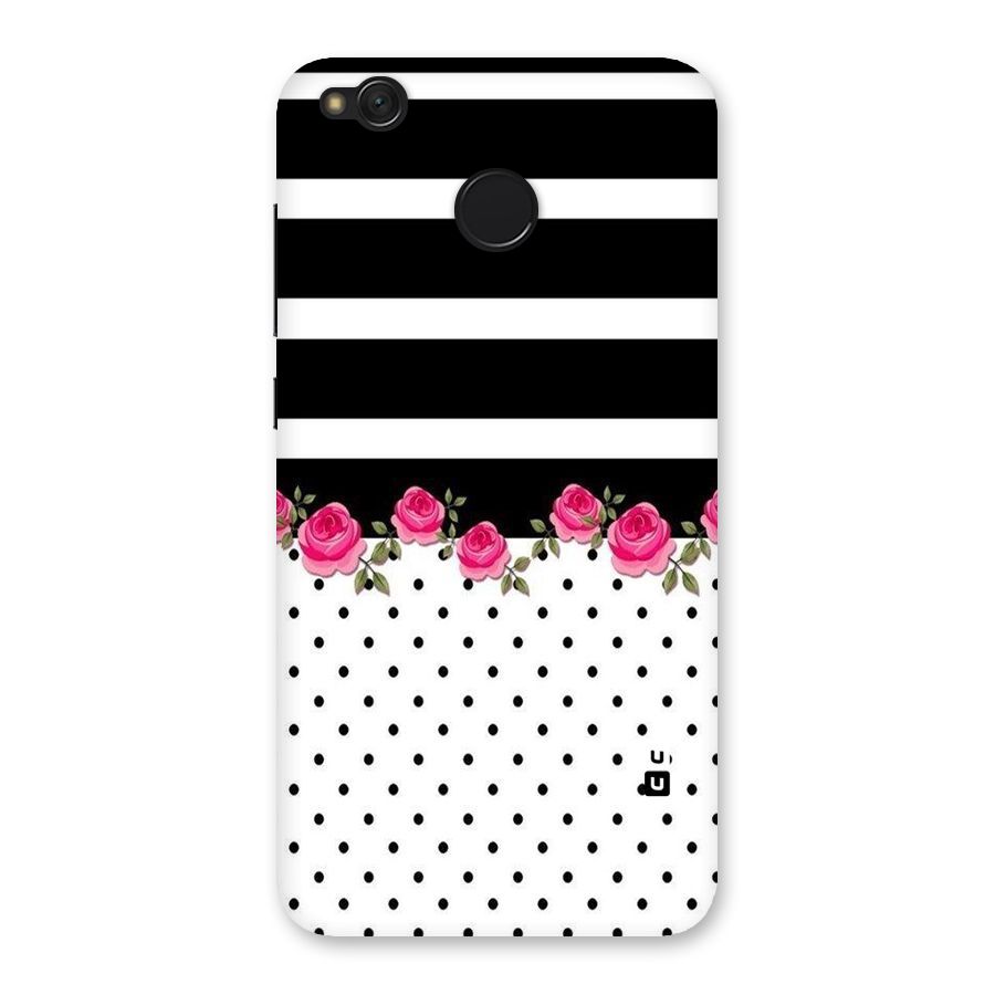Dots Roses Stripes Back Case for Redmi 4