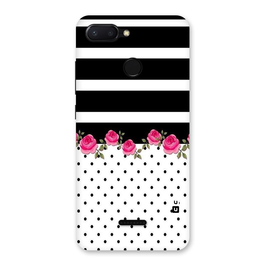 Dots Roses Stripes Back Case for Redmi 6