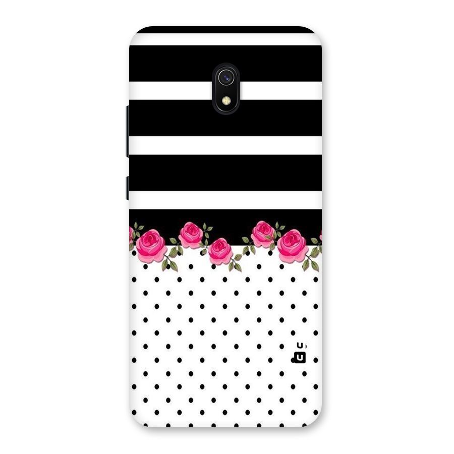 Dots Roses Stripes Back Case for Redmi 8A