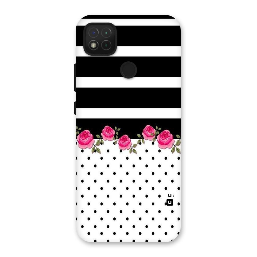 Dots Roses Stripes Back Case for Redmi 9