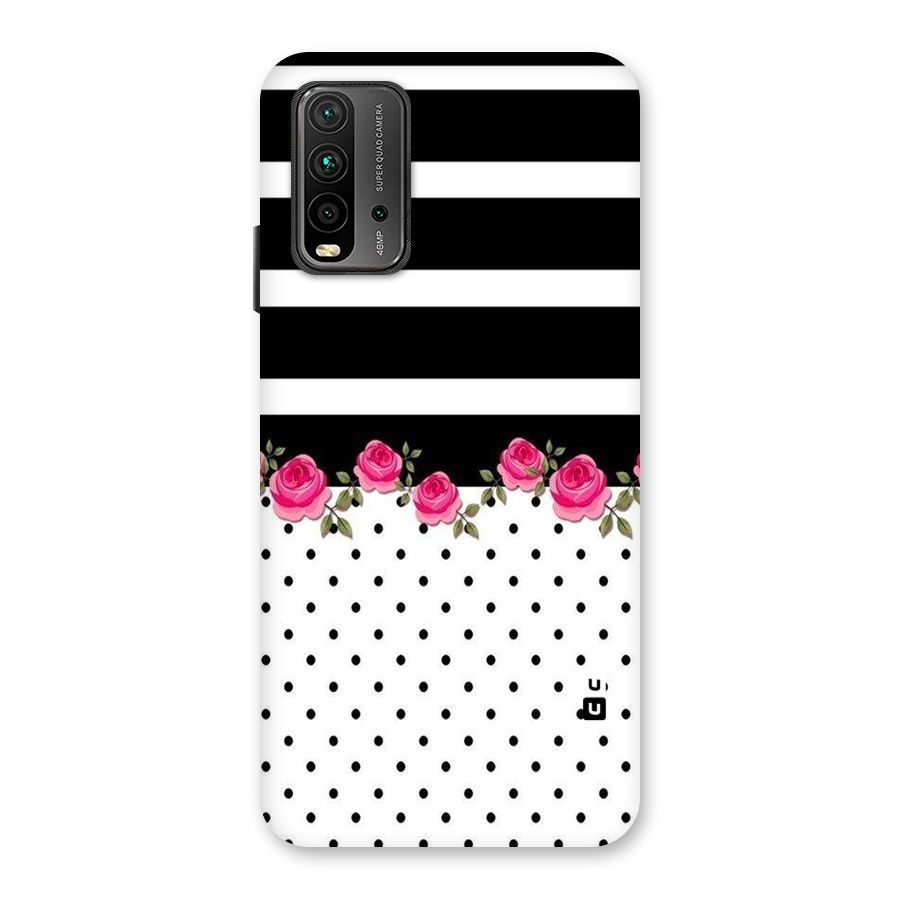 Dots Roses Stripes Back Case for Redmi 9 Power