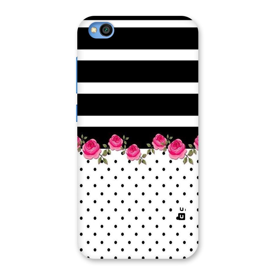 Dots Roses Stripes Back Case for Redmi Go