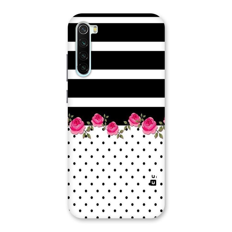 Dots Roses Stripes Back Case for Redmi Note 8