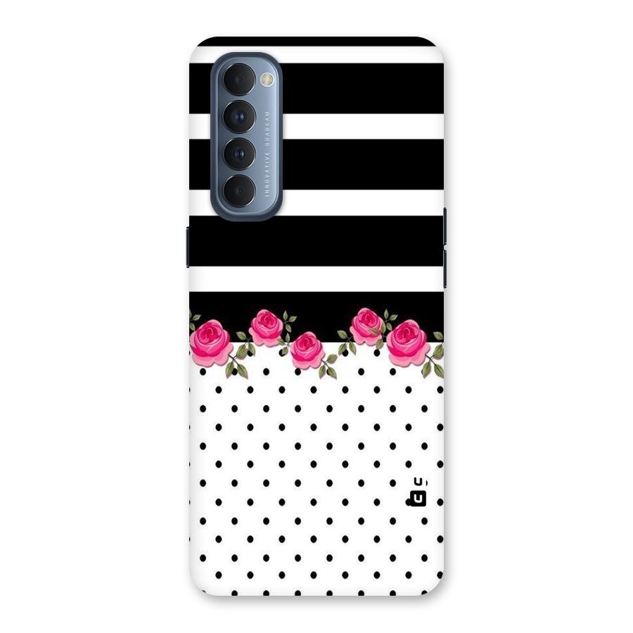 Dots Roses Stripes Back Case for Reno4 Pro