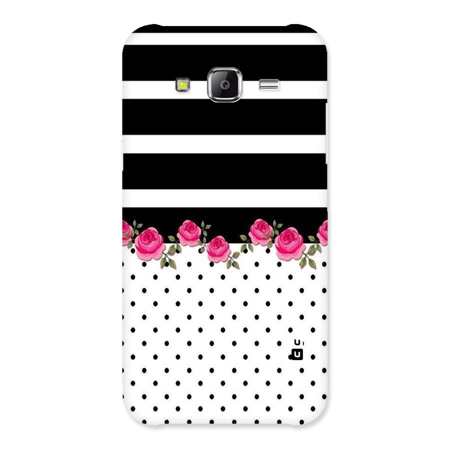 Dots Roses Stripes Back Case for Samsung Galaxy J2 Prime