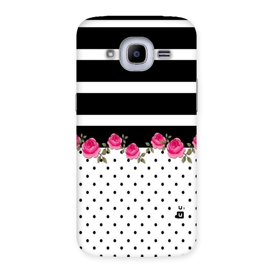 Dots Roses Stripes Back Case for Samsung Galaxy J2 Pro
