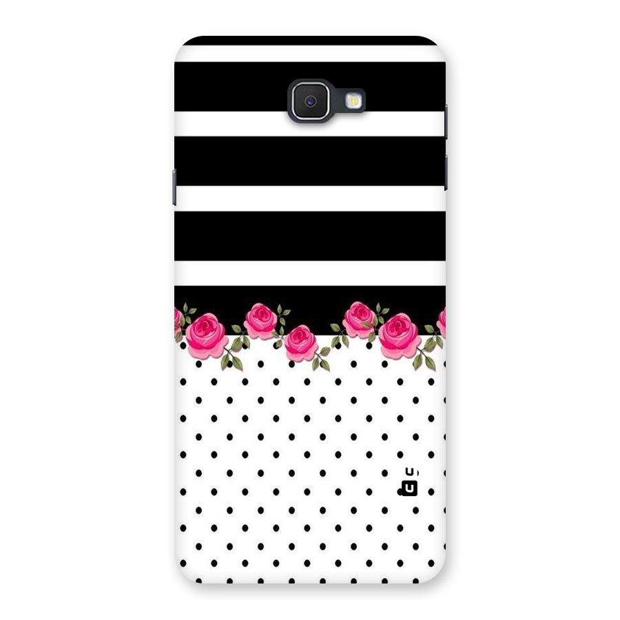 Dots Roses Stripes Back Case for Samsung Galaxy J7 Prime