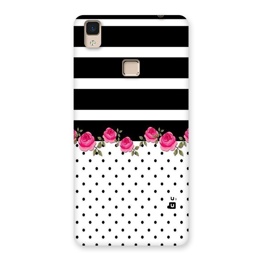 Dots Roses Stripes Back Case for V3 Max